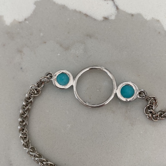 Turquoise Tri-Circle Bracelet - Picture 4 of 7